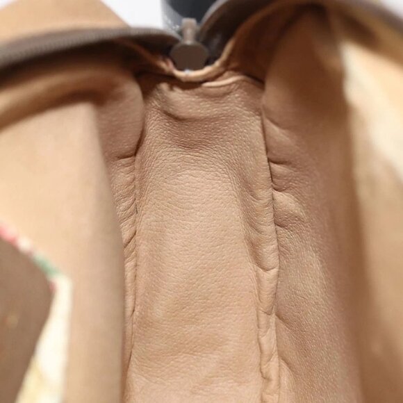 GUCCI GG Supreme Web Sherry Line Clutch Bag PVC Beige Red 89 01 034 Auth fm3793 - Picture 14 of 16